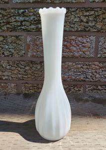 Milk glass vase